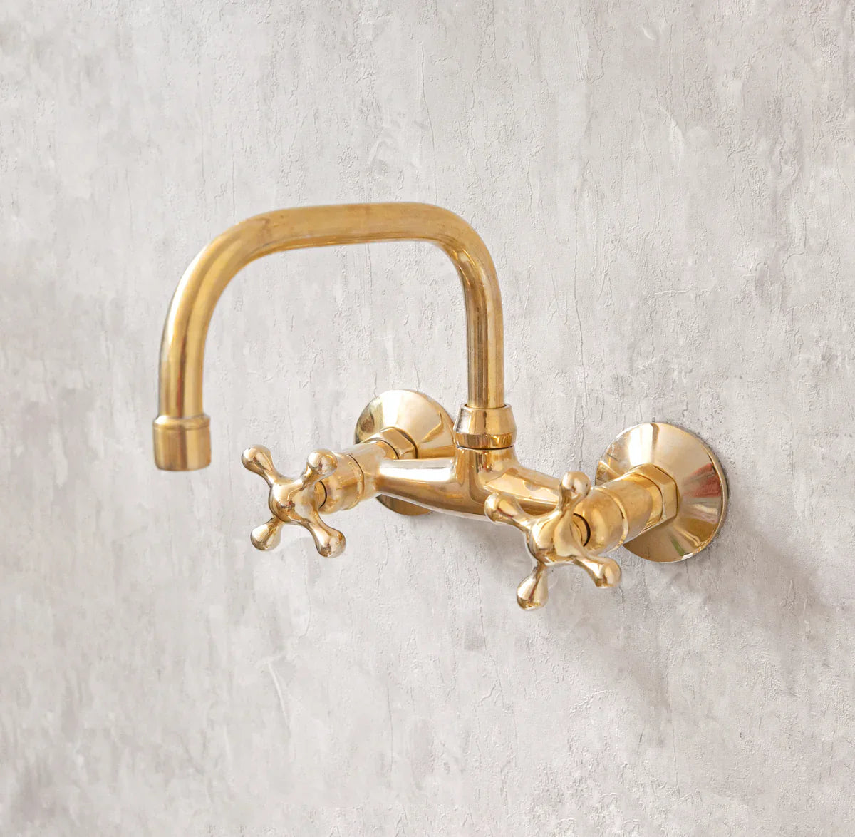 Antique Brass Bathroom Faucet - Wall Mount Faucet