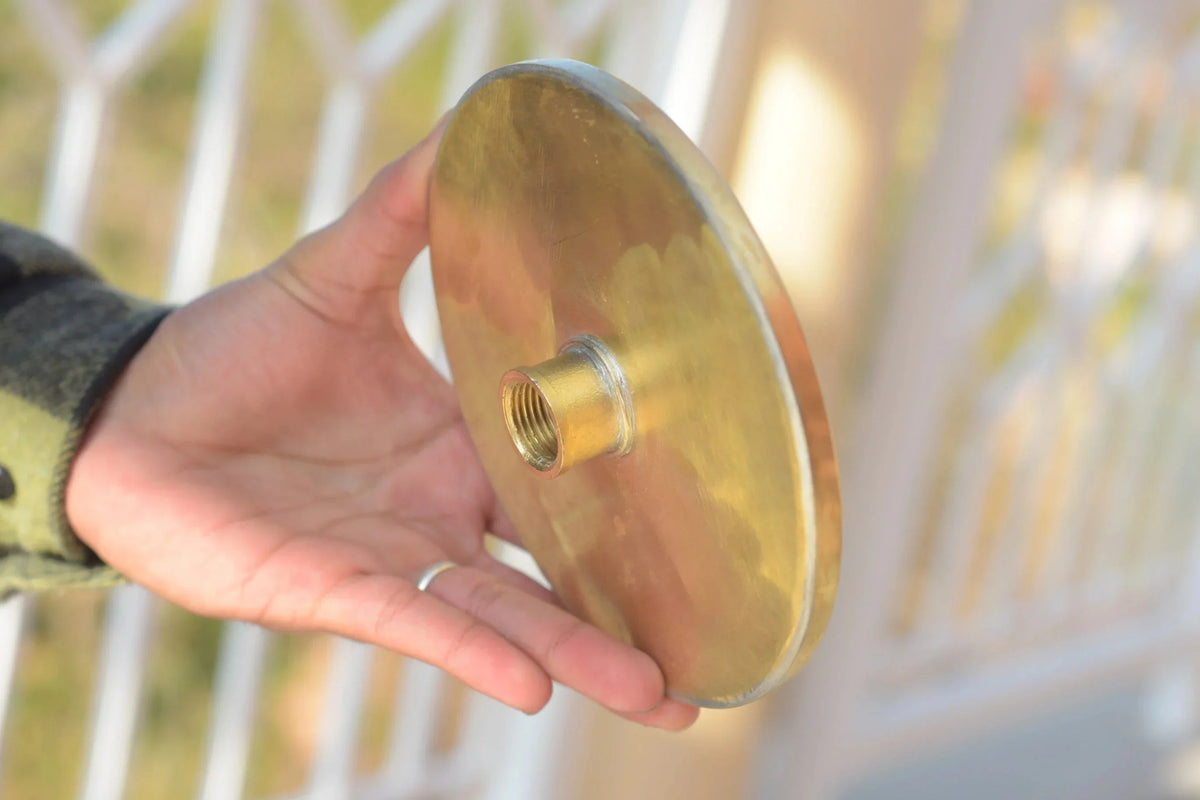 Unlacquered Solid Brass Rain Shower Head, Round Vintage Showerhead, Works Outdoor