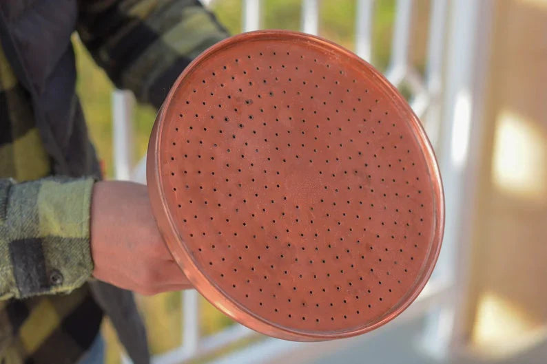 Rain Shower Head, Copper Showerhead, Round Showerhead, Works Outdoor