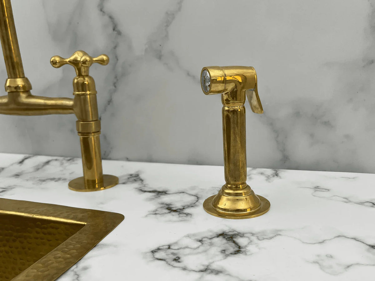 Solid Brass Kitchen Hand Sprayer, Side Sprayer