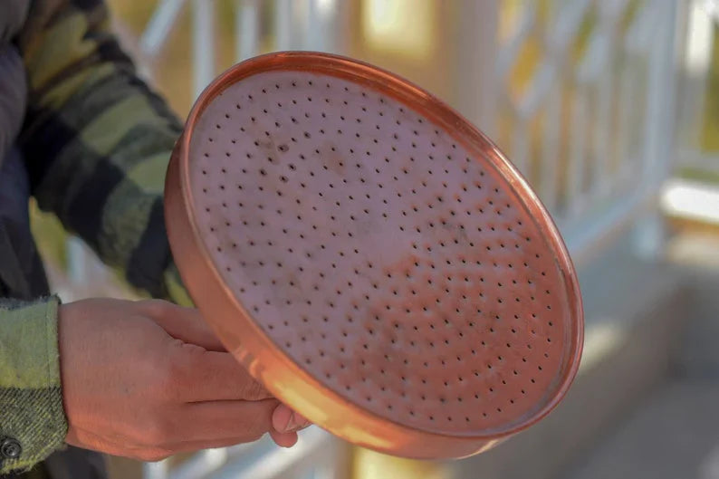 Rain Shower Head, Copper Showerhead, Round Showerhead, Works Outdoor
