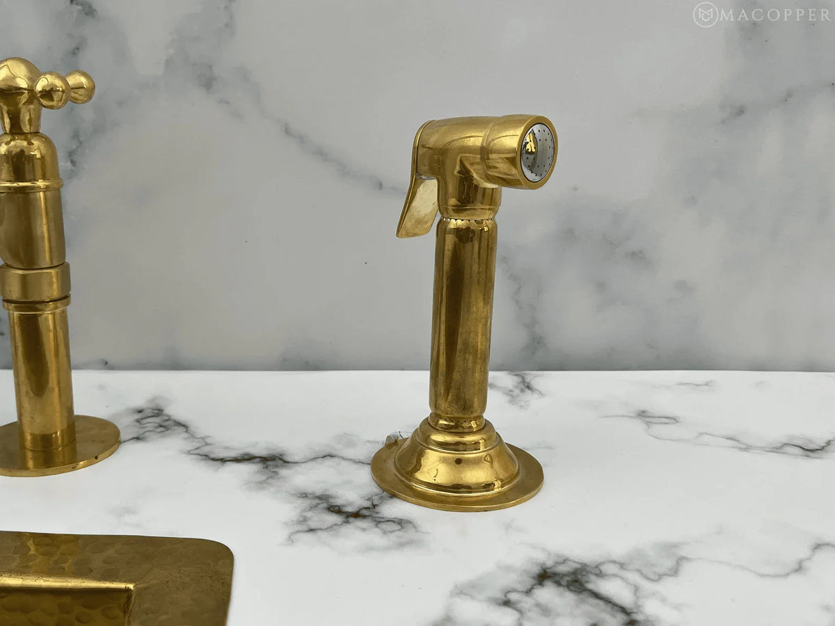 Solid Brass Kitchen Hand Sprayer, Side Sprayer