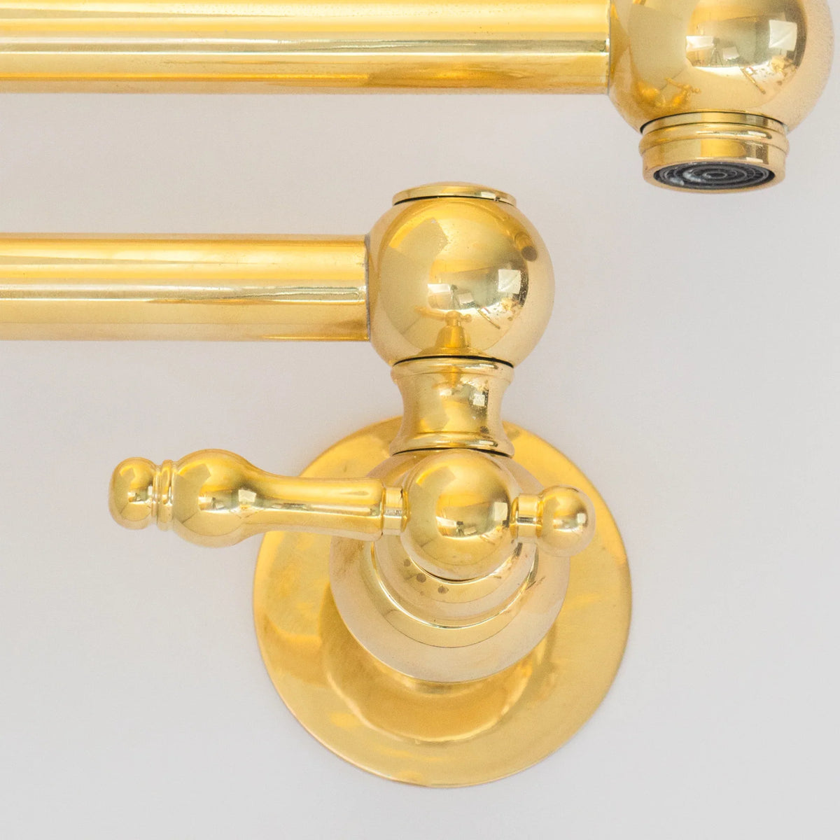 Unlacquered Brass Pot Filler Kitchen Faucet, Stove Pot, Wall Mount Pot Filler
