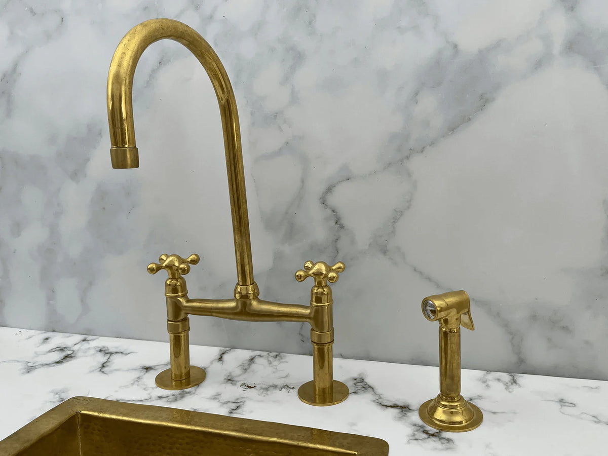 Solid Brass Kitchen Hand Sprayer, Side Sprayer