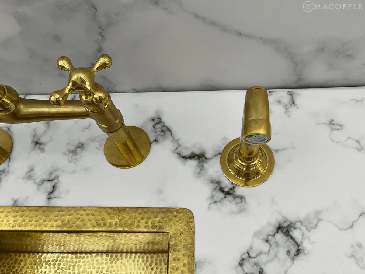 Solid Brass Kitchen Hand Sprayer, Side Sprayer