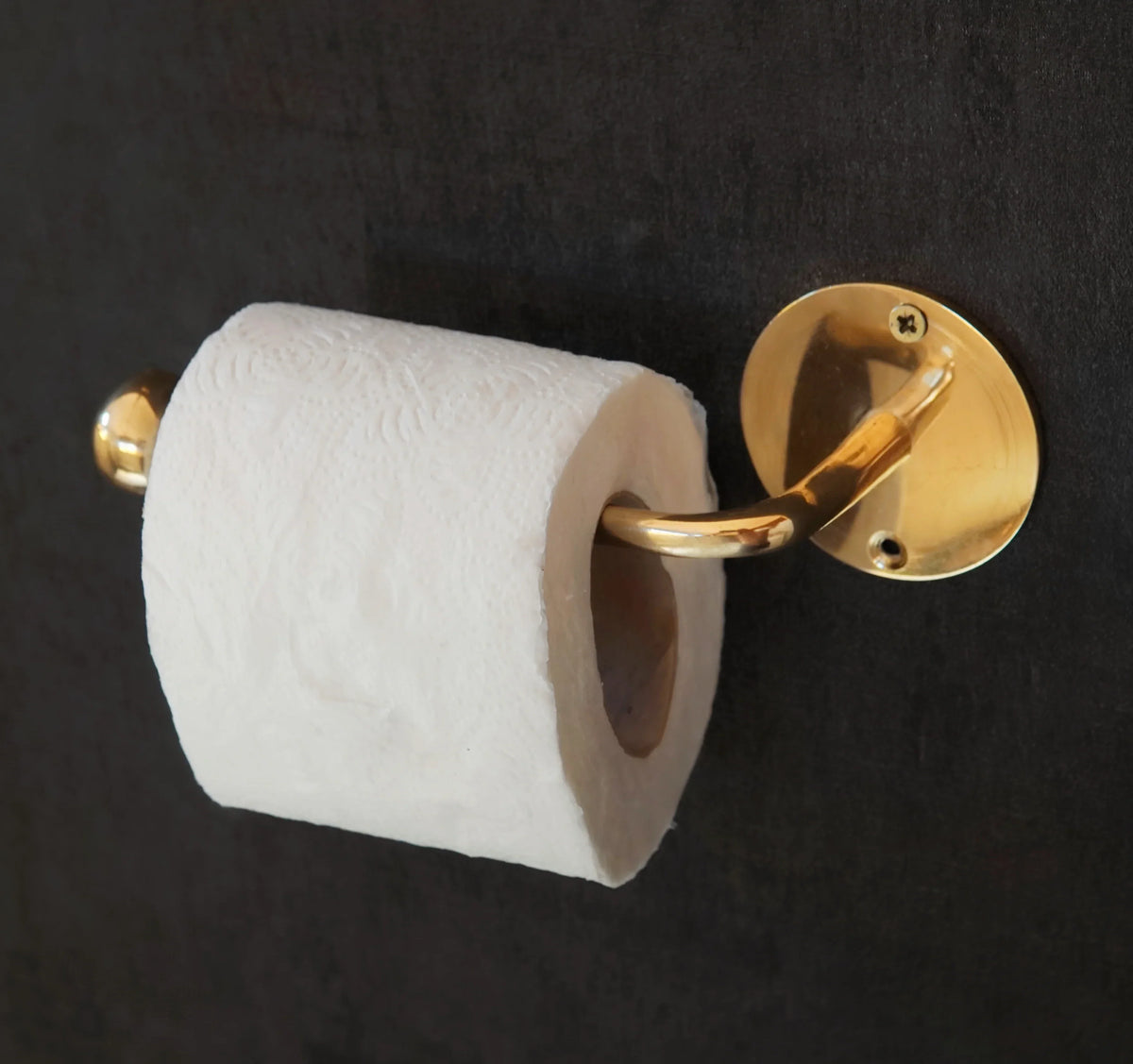 Unlacquered Brass Toilet Paper Holder