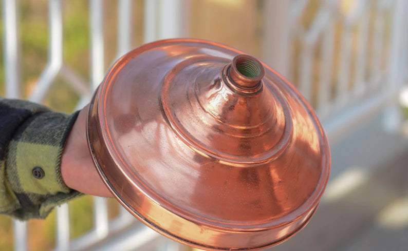 Rain Shower Head, Copper Showerhead, Round Showerhead, Works Outdoor