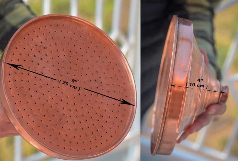 Rain Shower Head, Copper Showerhead, Round Showerhead, Works Outdoor