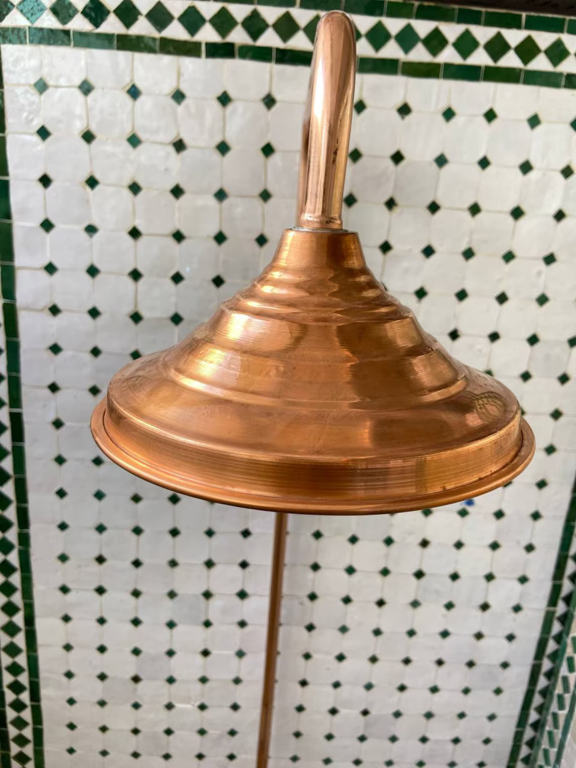 Unlacquered Copper Shower System with Handheld -  Exposed Copper Shower