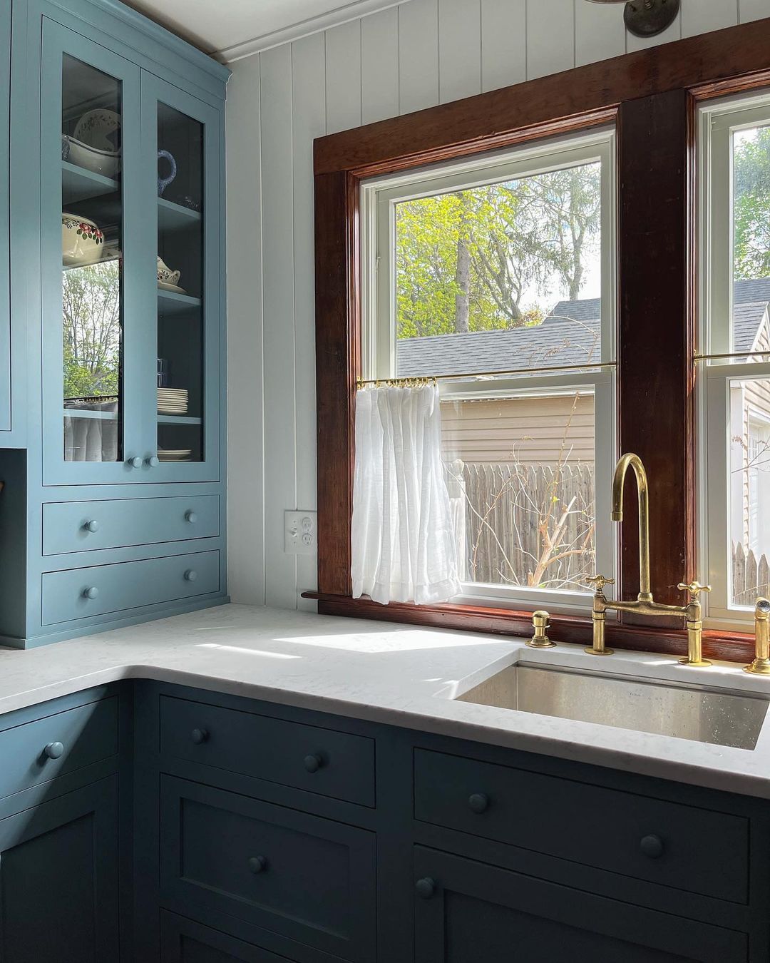 Unlacquered Brass Bridge Kitchen Faucet - Solid Brass Kitchen Tap