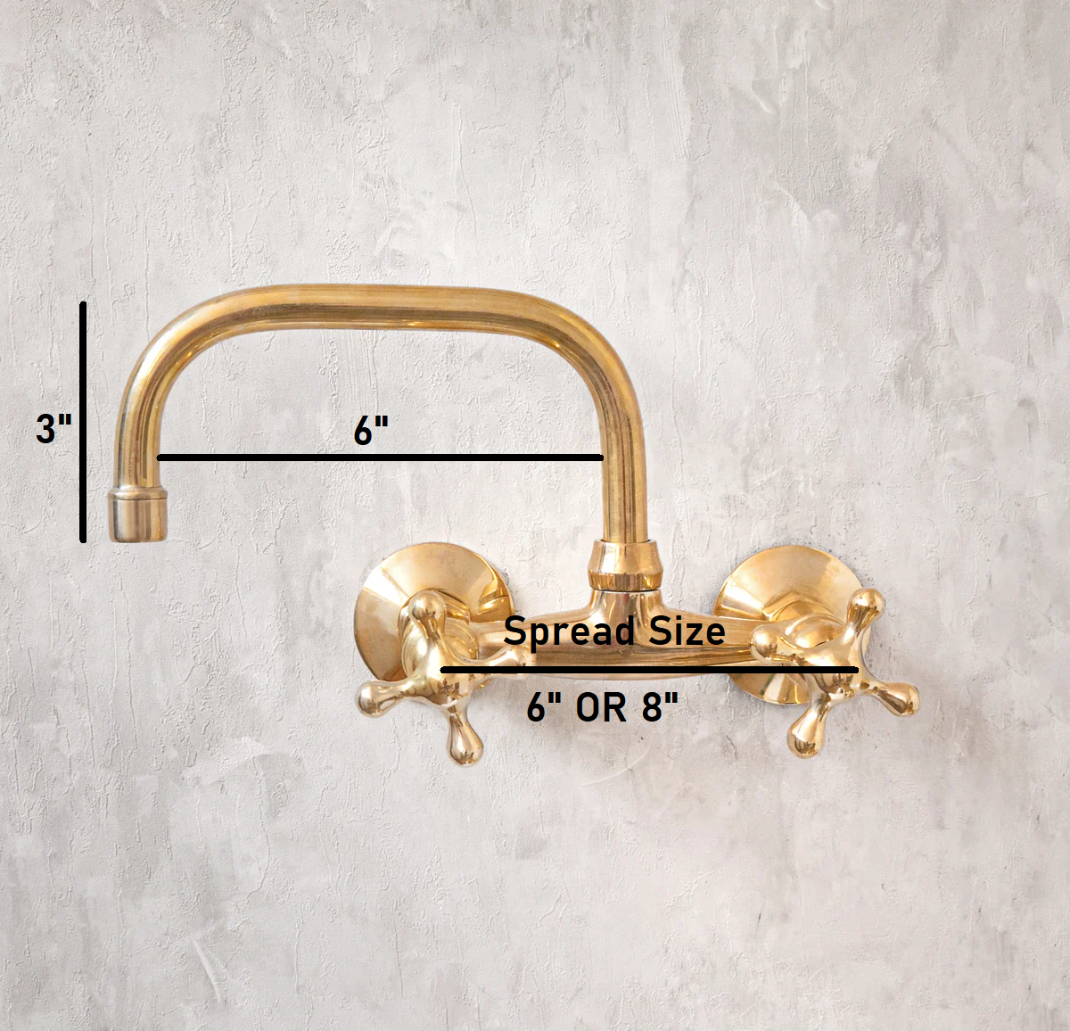 Antique Brass Bathroom Faucet - Wall Mount Faucet