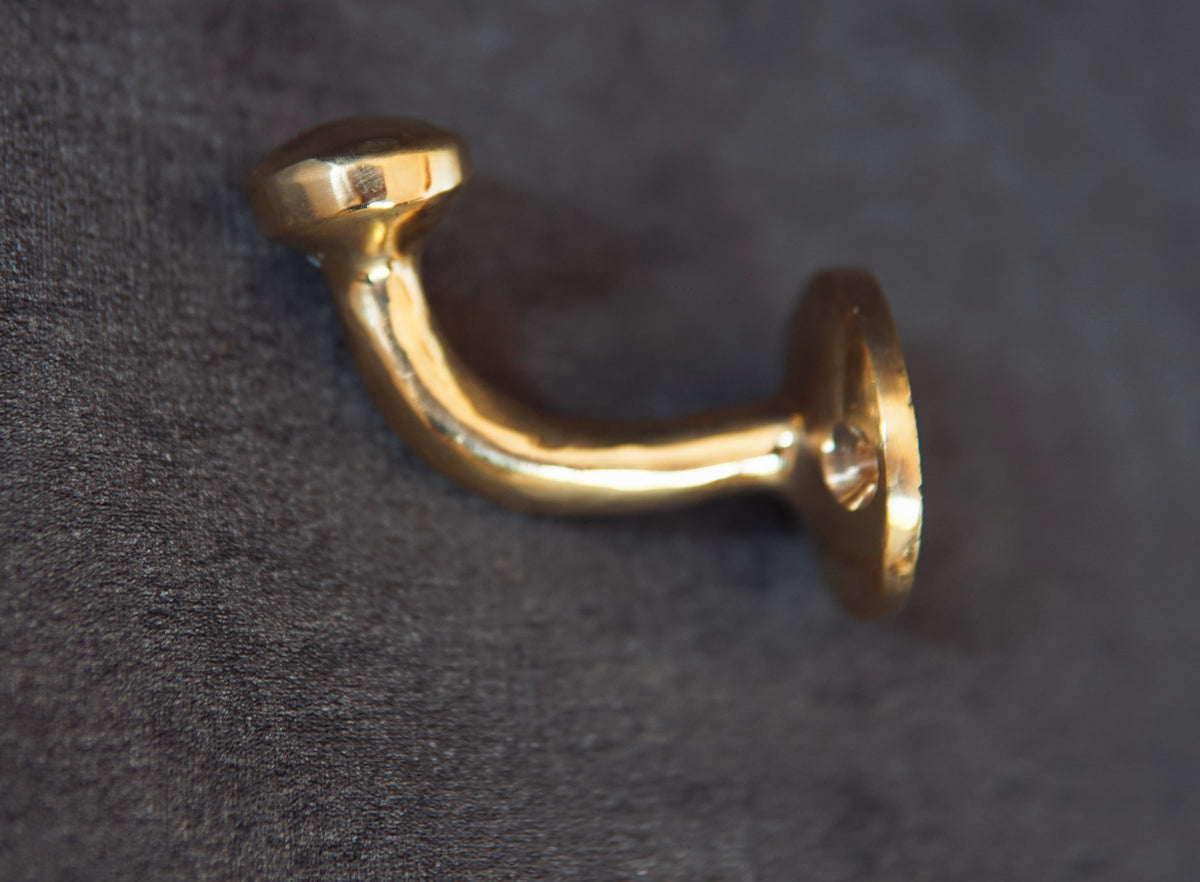 Unlacquered Solid Brass Hook, Multi use Hook For Storage