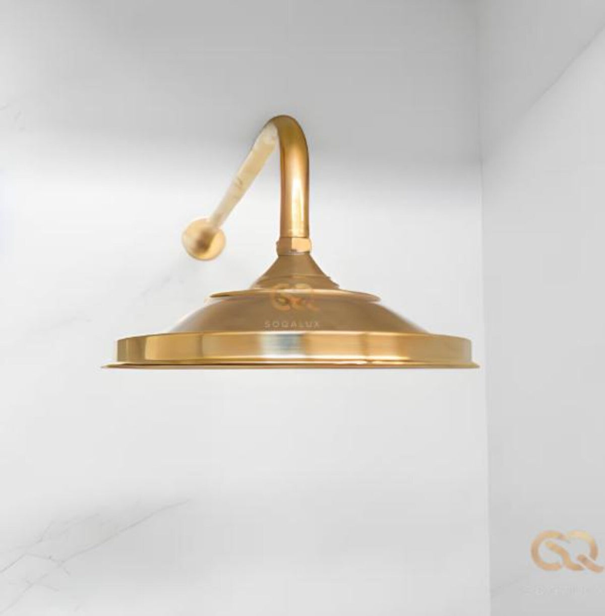 Unlacquered Brass Shower System- Shower Head Antique Brass.