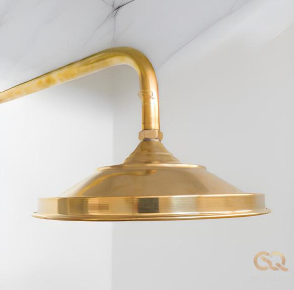 Unlacquered Brass Shower System- Shower Head Antique Brass.