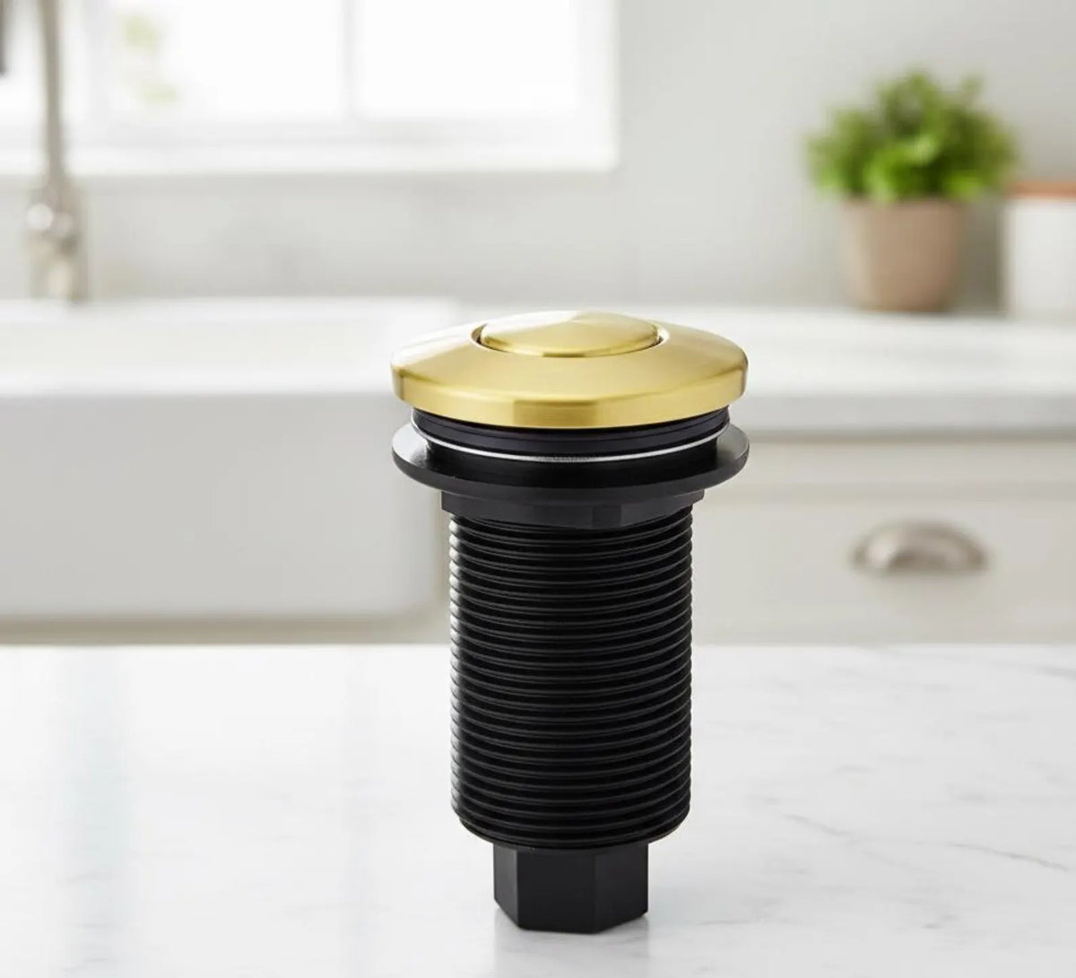 Unlacquered Brass Air Switch Kit for Garbage Disposal