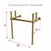 Unlacquered Brass Console Legs- Custom Sizing Available.