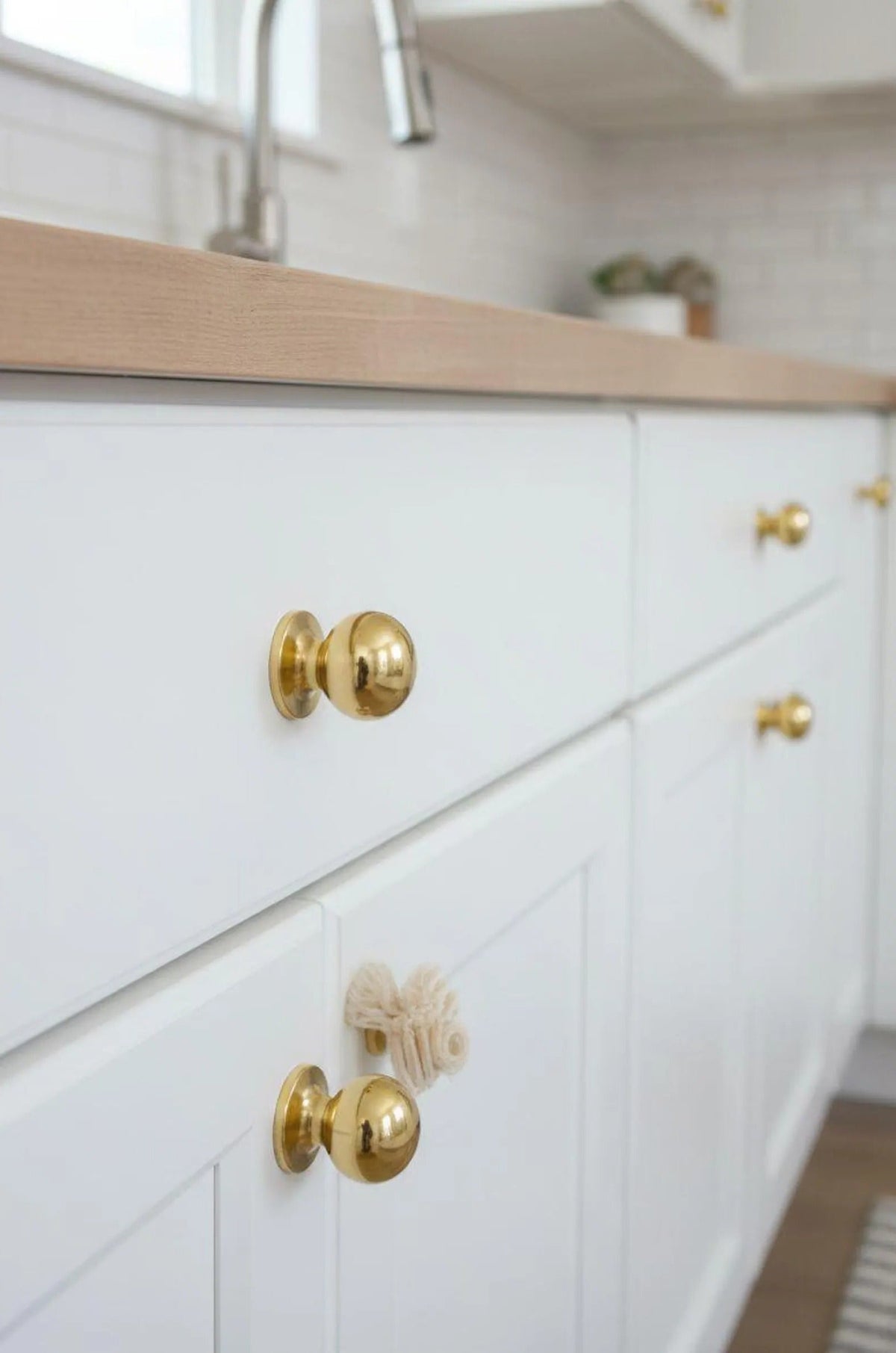 Unlacquered Brass Round Cabinet Knobs – Solid Brass Drawer Knobs