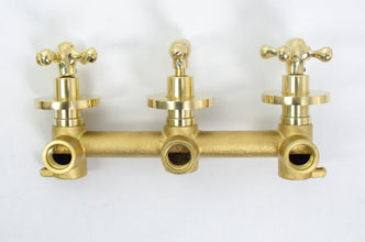 Antique Brass Shower Fixtures - Brass Shower Set ISH17