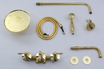 Brass Shower Set - Antique Brass Shower System -  ISH20
