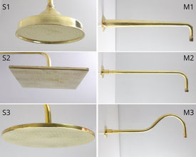 Brass shower - Antique Brass Shower Fixtures ISH01